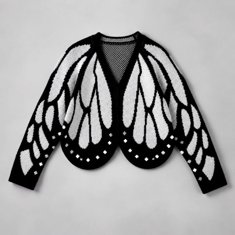Monroe – Women’s Butterfly Wing Pattern Knit Cardigan 4