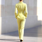 Nancy - Women's Tailored Notched Lapel Blazer and Pants Set 2