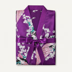 Natasha - Women's Satin Kimono Robe with Tie Belt