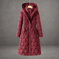 Nica - Women's Geometric Quilted Longline Puffer Coat