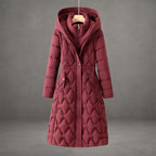 Nica - Women's Geometric Quilted Longline Puffer Coat