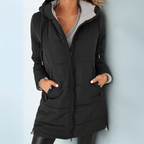 Noelle - Women's Quilted Puffer Jacket with Drawstring Hood