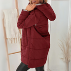 Noelle - Women's Quilted Puffer Jacket with Drawstring Hood
