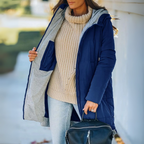 Noelle - Women's Quilted Puffer Jacket with Drawstring Hood