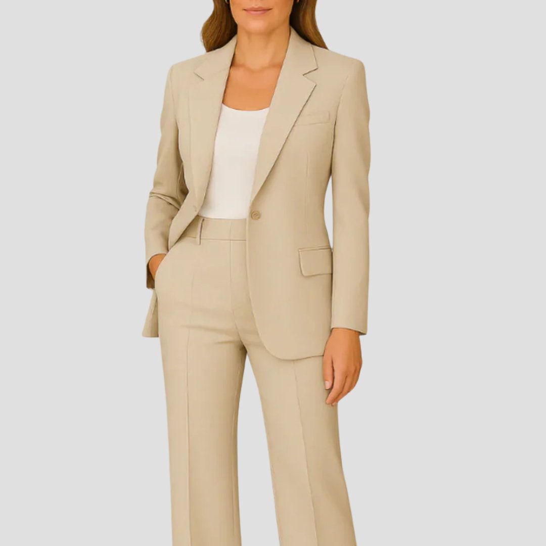 Odette - Women's Single-Button Tailored Blazer & Pant Set