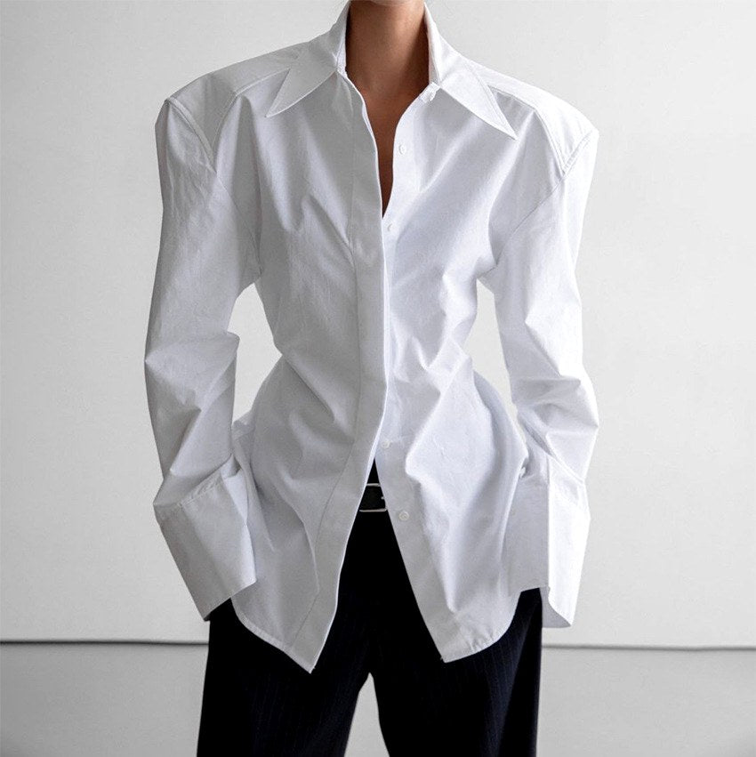 Olivia – Women’s Fitted Button Front Long Sleeve Shirt 3