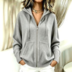 Patricia - Women's Long Sleeve Loose Fit Zip-Up Hoodie 8