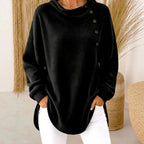 Patricia - Women's Waffle Cowl Neck Relaxed Sweater 5