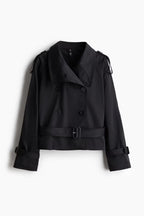 Priya - Women's Belted Double-Breasted Trench Jacket