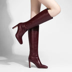 Quinlan - Women's Knee-High Boots with Side Zip