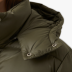 Quinley - Women's Cropped Hooded Puffer Jacket with Stand Collar