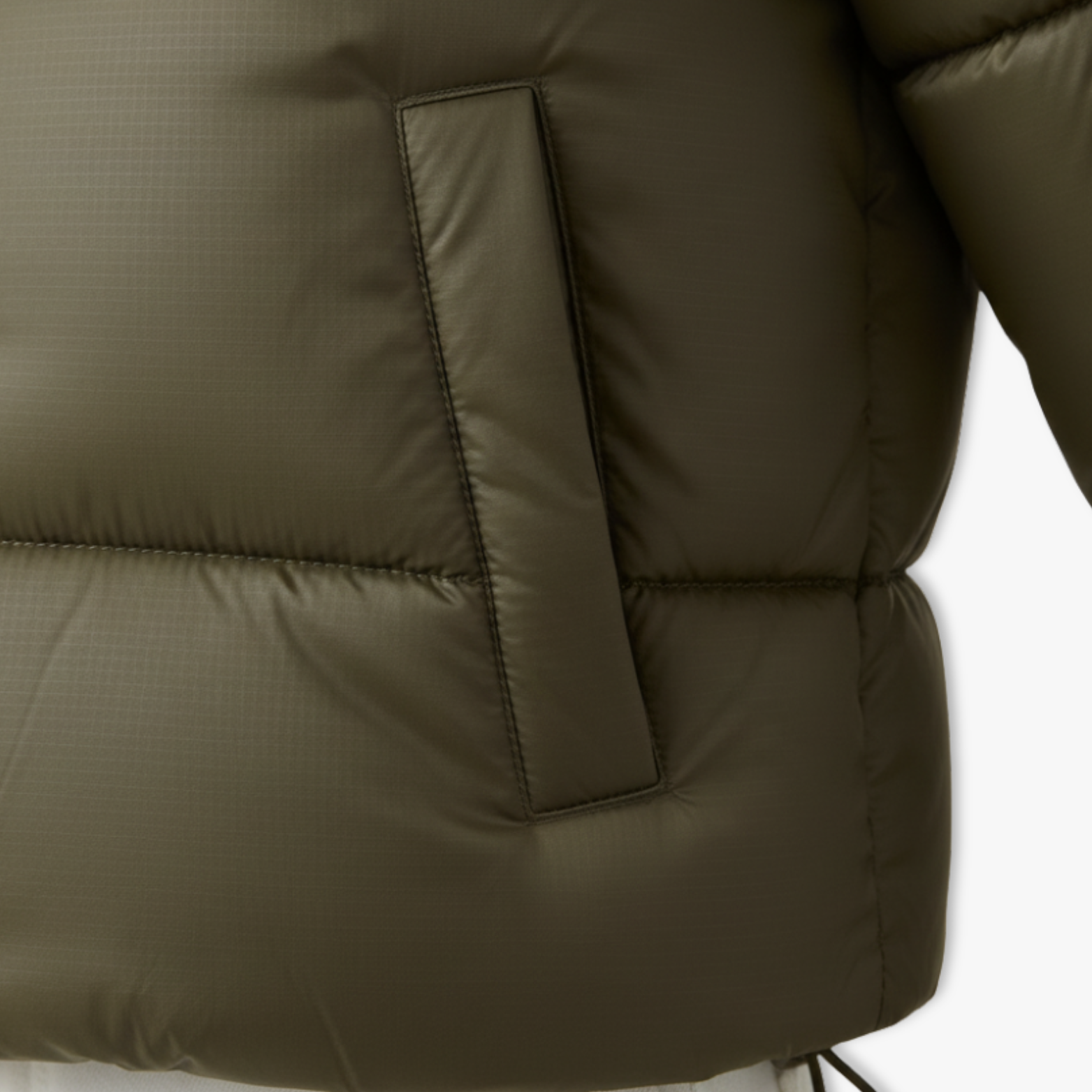 Quinley - Women's Cropped Hooded Puffer Jacket with Stand Collar