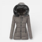 Quinley - Women's Puffer Jacket with Faux Fur-Lined Hood