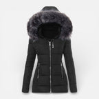Quinley - Women's Puffer Jacket with Faux Fur-Lined Hood