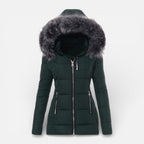 Quinley - Women's Puffer Jacket with Faux Fur-Lined Hood