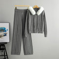 Reese - Women’s Hooded Knit Jacket and Trousers Set 2