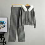 Reese - Women’s Hooded Knit Jacket and Trousers Set 2