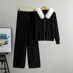Reese - Women’s Hooded Knit Jacket and Trousers Set 3