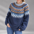 Renata - Women's Nordic-Pattern Wool Sweater