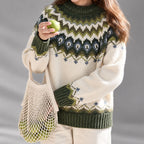 Renata - Women's Nordic-Pattern Wool Sweater