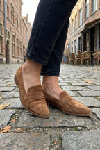 Rhian - Women's Pointed-Toe Suede Loafers
