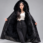 Romina - Women's Full-Length Faux Fur Lined Coat