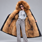 Romina - Women's Full-Length Faux Fur Lined Coat