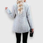 Rosanna - Women's Herringbone Longline Blazer