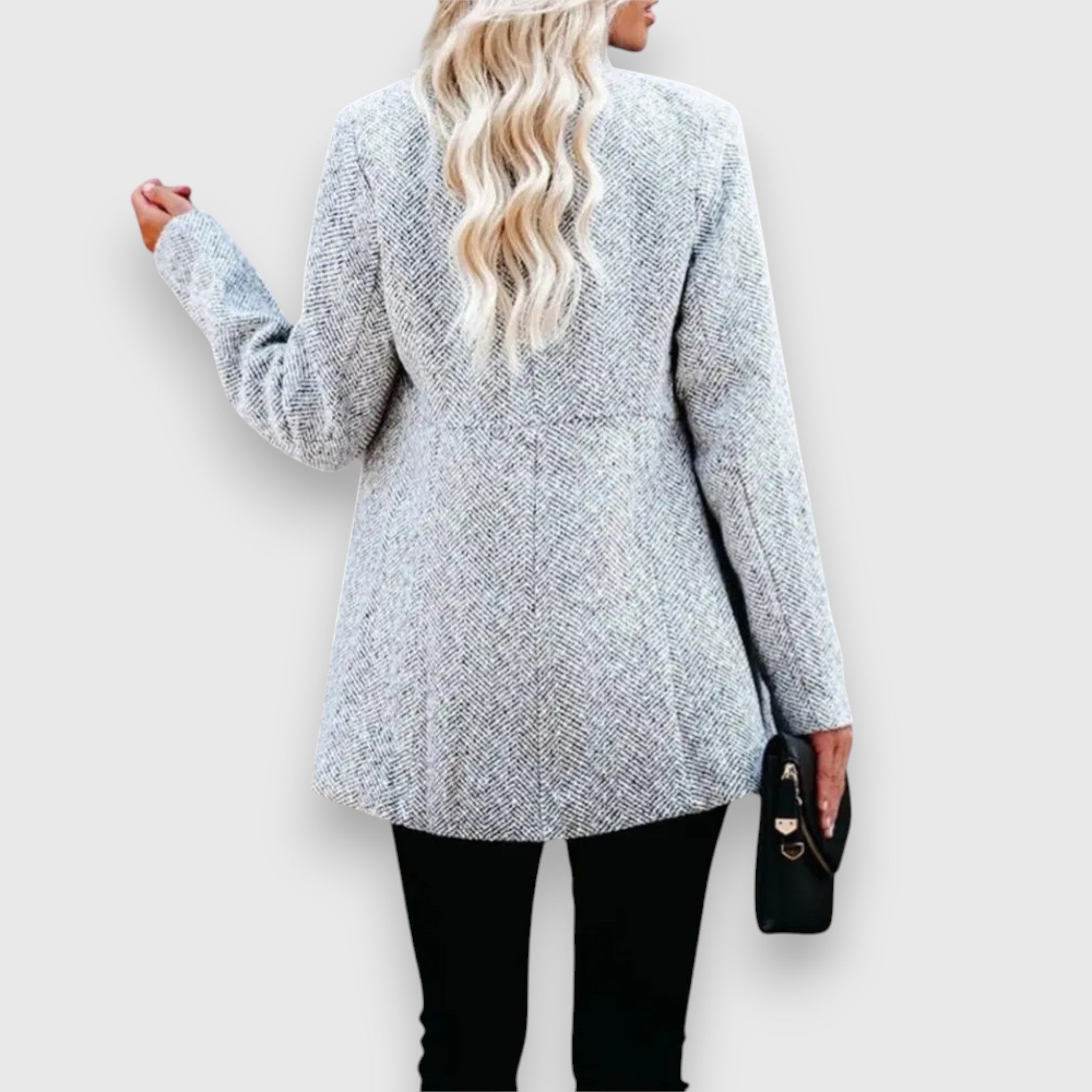 Rosanna - Women's Herringbone Longline Blazer