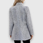 Rosanna - Women's Herringbone Longline Blazer