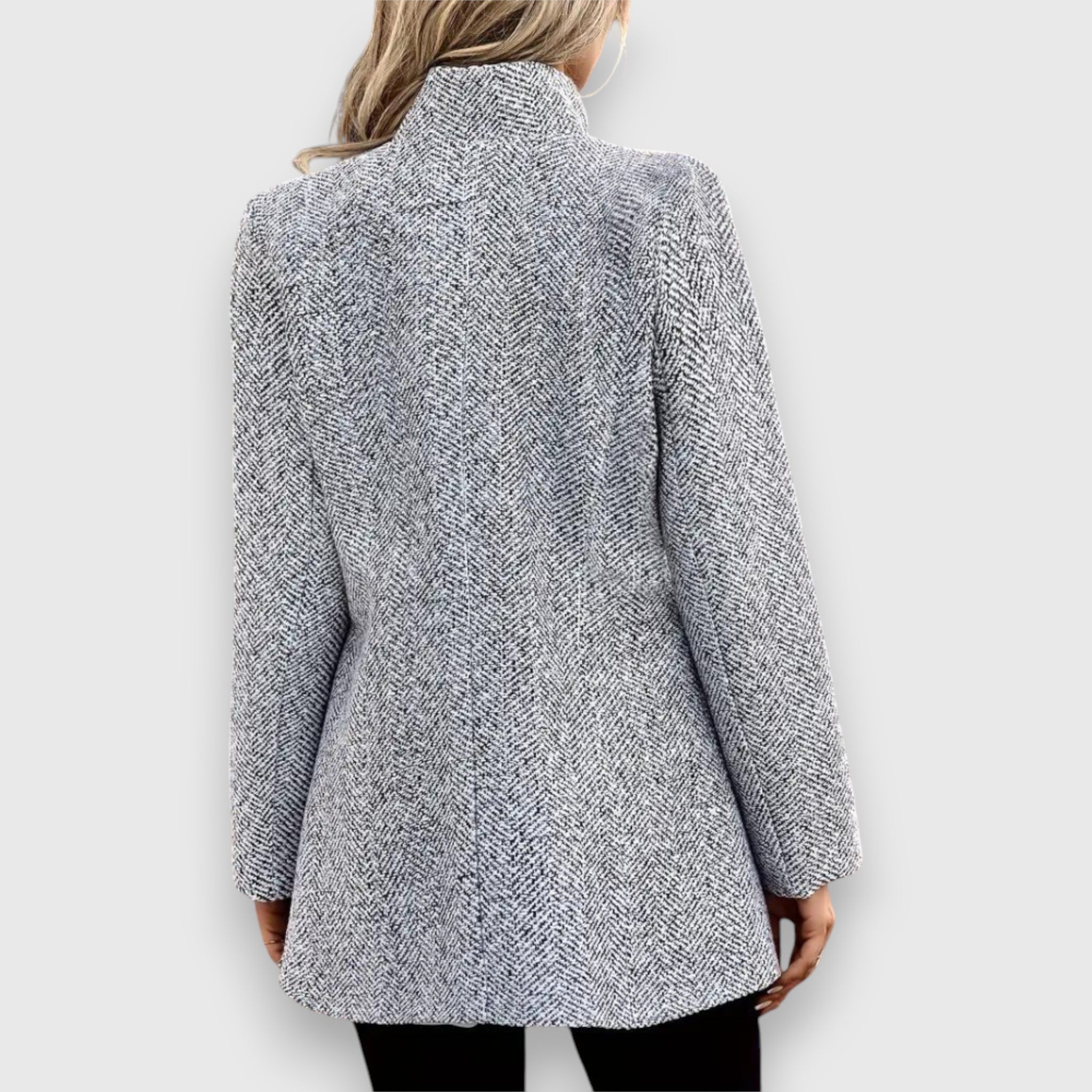 Rosanna - Women's Herringbone Longline Blazer