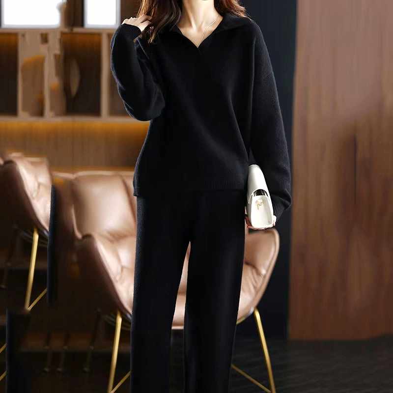Rumi - Women's Cashmere Polo Knit Set