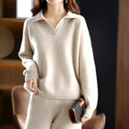 Rumi - Women's Cashmere Polo Knit Set