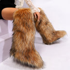 Samantha - Women’s Faux Fur Knee-High Boots 2