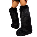 Samantha - Women’s Faux Fur Knee-High Boots 4