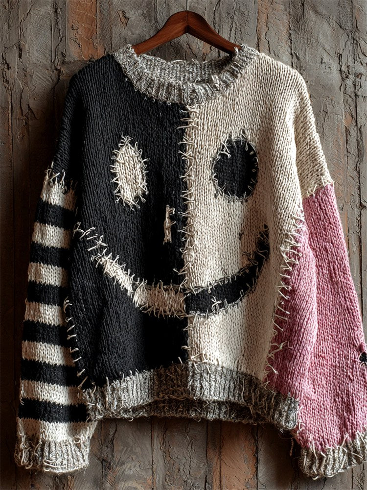 Sarah - Women's Spooky Patchwork Knit Sweater 23