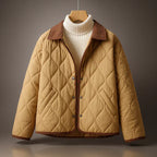 Sheena - Women's Diamond Quilted Button-Front Jacket