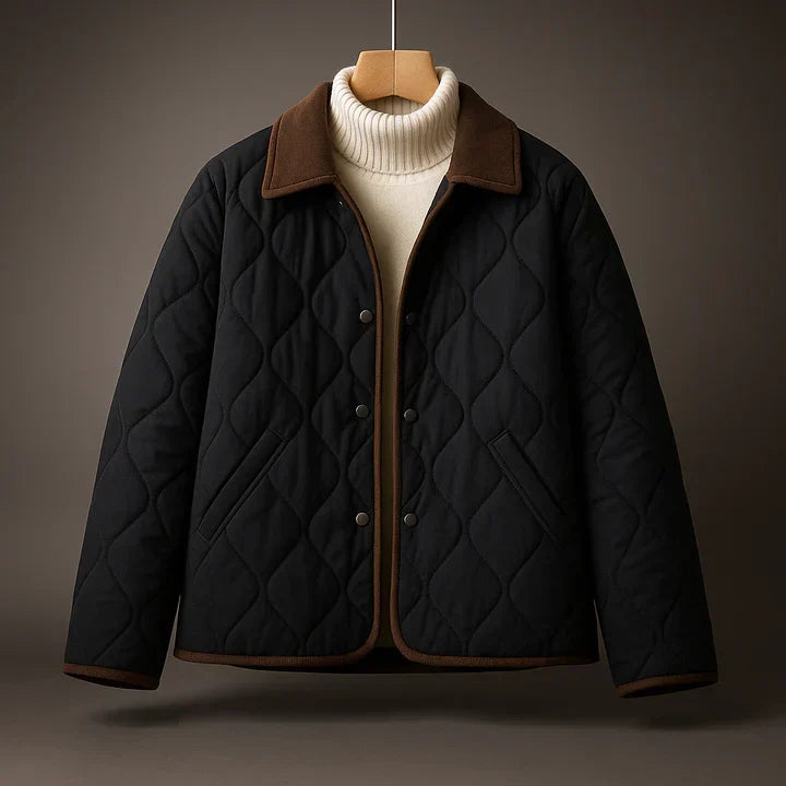Sheena - Women's Diamond Quilted Button-Front Jacket