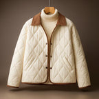 Sheena - Women's Diamond Quilted Button-Front Jacket
