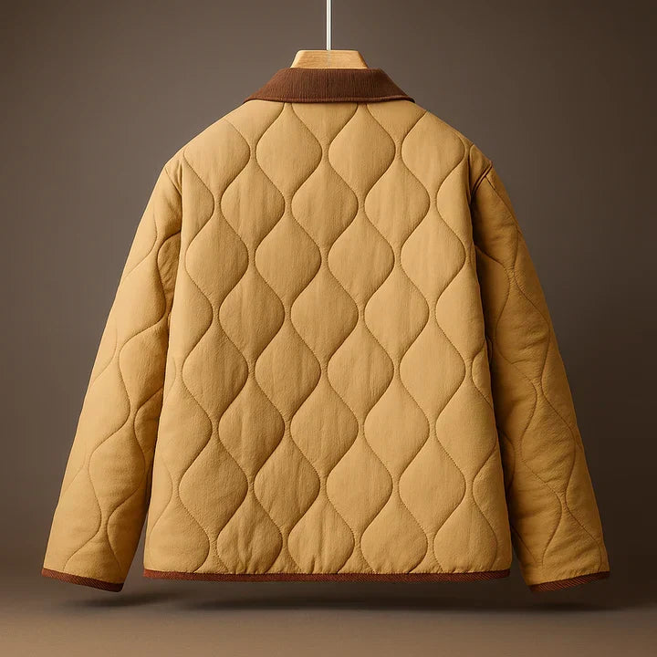Sheena - Women's Diamond Quilted Button-Front Jacket