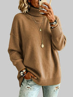 Shelby - Women’s Loose Knit High Neck Sweater  6