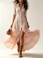 Shelby - Women's Tiered Ruffle Long Sleeve Maxi Dress 1