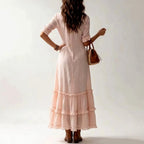 Shelby - Women's Tiered Ruffle Long Sleeve Maxi Dress 2
