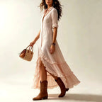 Shelby - Women's Tiered Ruffle Long Sleeve Maxi Dress 3