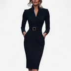 Skye - Women's Belted V-Neck Wrap Dress