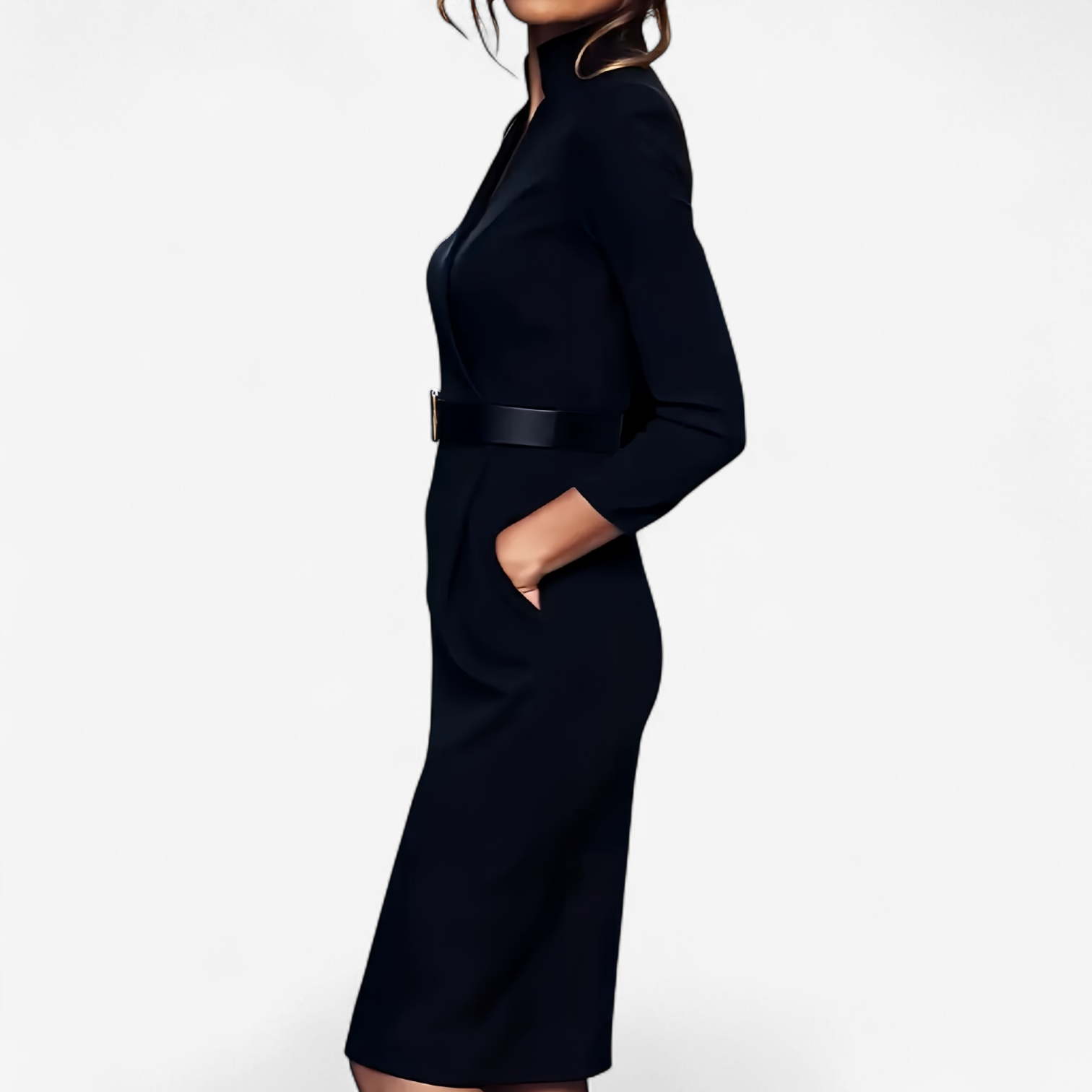 Skye - Women's Belted V-Neck Wrap Dress