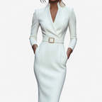 Skye - Women's Belted V-Neck Wrap Dress
