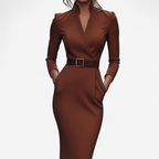 Skye - Women's Belted V-Neck Wrap Dress