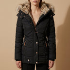 Sofia - Women's Puffer Jacket with Faux-Fur Lined Hood