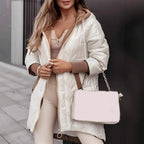 Sonia - Women's Quilted Long Parka with Drawstring Hem